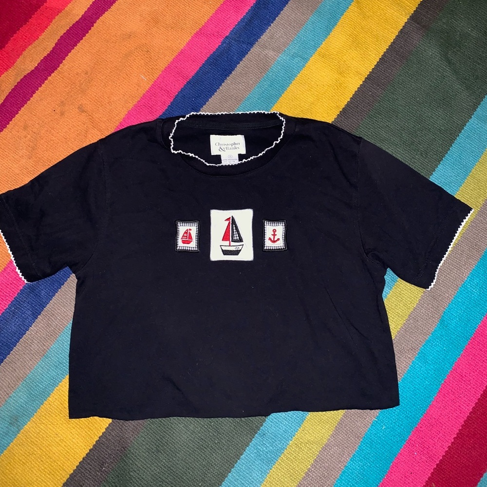 Vintage boat crop top size Small